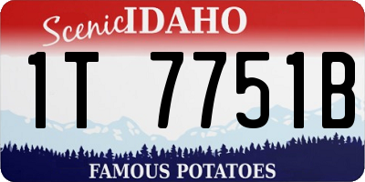 ID license plate 1T7751B