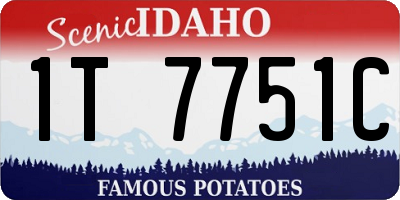 ID license plate 1T7751C