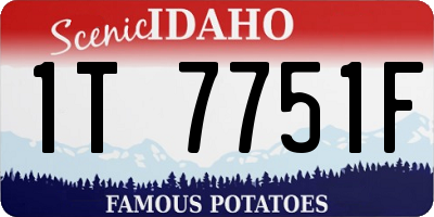 ID license plate 1T7751F