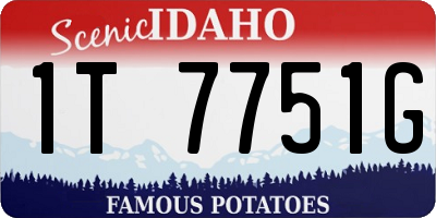ID license plate 1T7751G