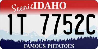 ID license plate 1T7752C
