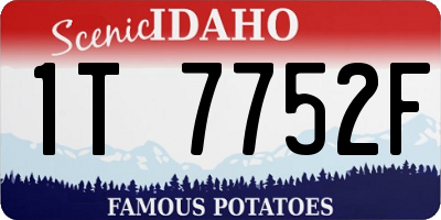 ID license plate 1T7752F