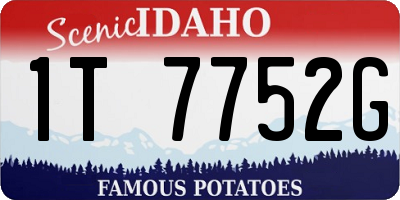 ID license plate 1T7752G
