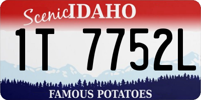 ID license plate 1T7752L