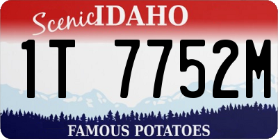 ID license plate 1T7752M