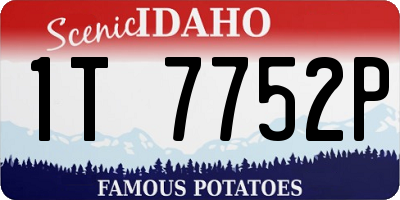 ID license plate 1T7752P