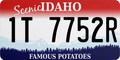 ID license plate 1T7752R