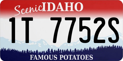 ID license plate 1T7752S