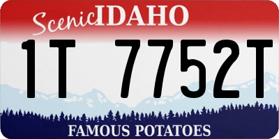 ID license plate 1T7752T