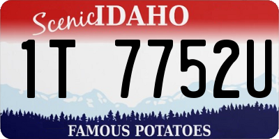 ID license plate 1T7752U