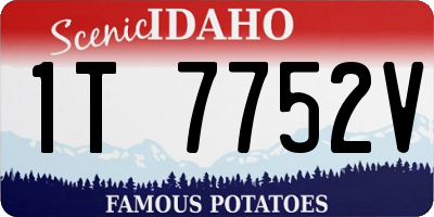 ID license plate 1T7752V