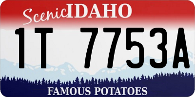 ID license plate 1T7753A