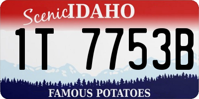 ID license plate 1T7753B