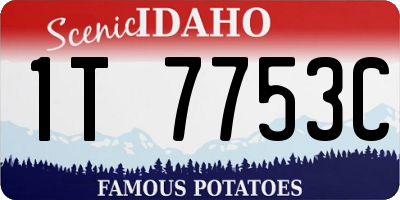 ID license plate 1T7753C