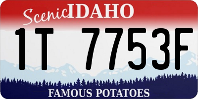 ID license plate 1T7753F