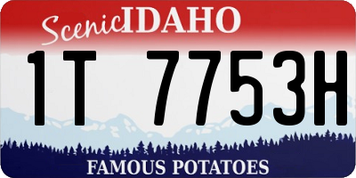 ID license plate 1T7753H