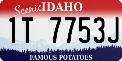 ID license plate 1T7753J