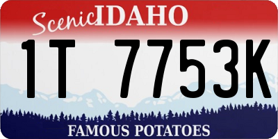 ID license plate 1T7753K