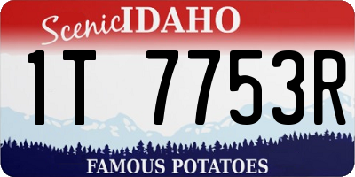 ID license plate 1T7753R