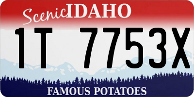 ID license plate 1T7753X