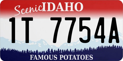 ID license plate 1T7754A