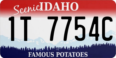 ID license plate 1T7754C