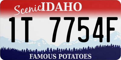 ID license plate 1T7754F