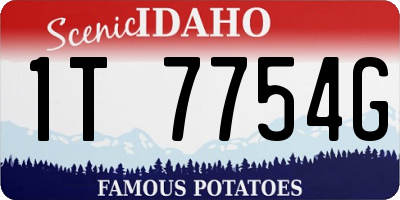 ID license plate 1T7754G