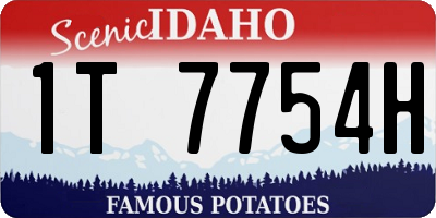 ID license plate 1T7754H