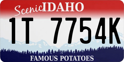 ID license plate 1T7754K
