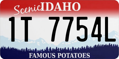 ID license plate 1T7754L