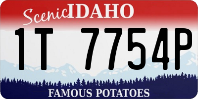 ID license plate 1T7754P