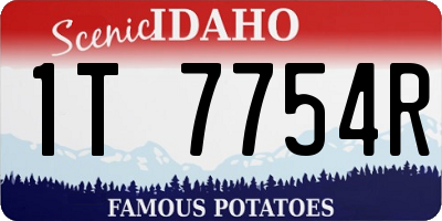ID license plate 1T7754R