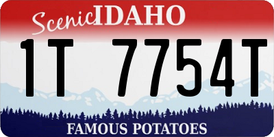 ID license plate 1T7754T