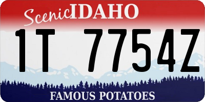 ID license plate 1T7754Z