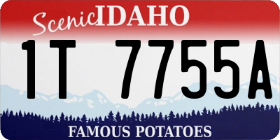 ID license plate 1T7755A