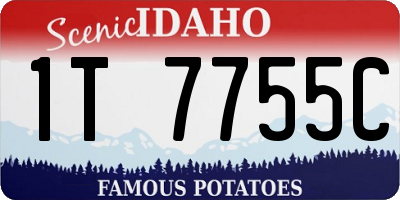 ID license plate 1T7755C