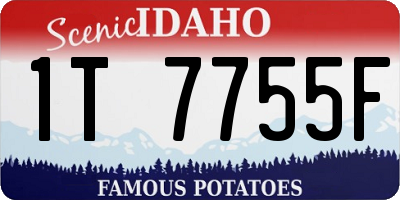 ID license plate 1T7755F