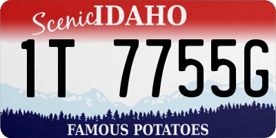 ID license plate 1T7755G