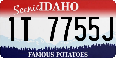 ID license plate 1T7755J