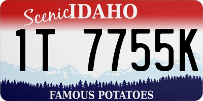 ID license plate 1T7755K