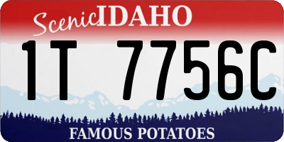 ID license plate 1T7756C