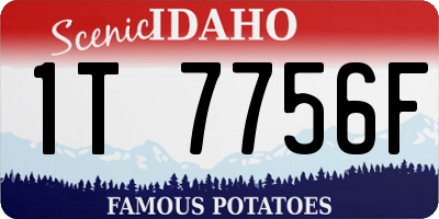 ID license plate 1T7756F