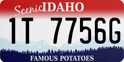 ID license plate 1T7756G