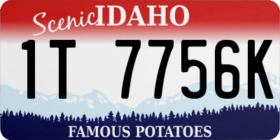 ID license plate 1T7756K
