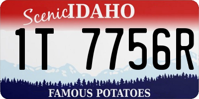 ID license plate 1T7756R