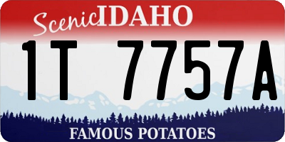 ID license plate 1T7757A