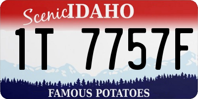 ID license plate 1T7757F