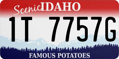 ID license plate 1T7757G