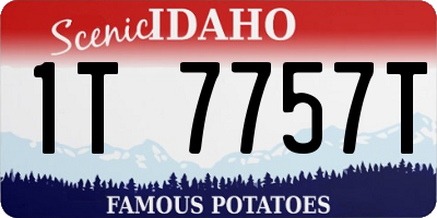 ID license plate 1T7757T